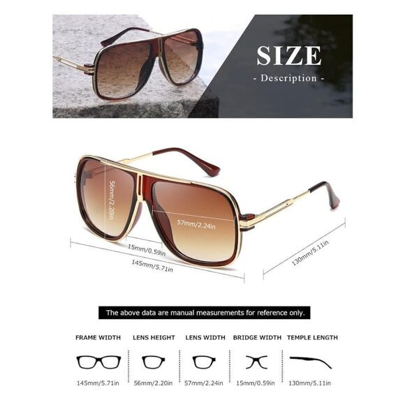 Men’s Aviator Sunglasses - Picture 5 of 6